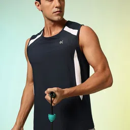 HRX by Hrithik Roshan Solid Sleeveless Rapid-Dry T-shirt-image-58