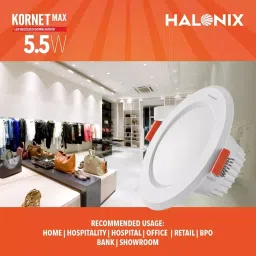 Halonix Kornet Max LED Recessed Down Lighter Polycarbonate 5.5 W, Cool White image 4