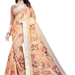 J 6 DESIGNER Floral Printed Block Print Saree-picture-25