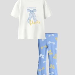 Nap Chief Girls Printed T-shirt with Trousers-picture-16