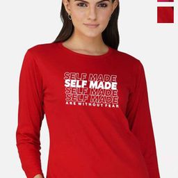 Metronaut Women 2 Printed Bio Finish Applique T-shirt-image-41