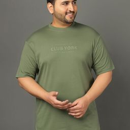 Club York Typography Printed Round Neck Plus Size Regular Fit T-shirt-picture-36