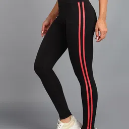 Rock Paper Scissors Women Striped Ankle-Length Gym Tights-picture-6