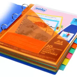Solo 10 Document Pockets Dividers with Insertable Tabs DD110-47