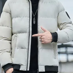 StyleCast x Revolte Men Mock Collar Puffer Jacket-51