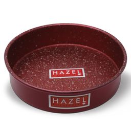 HAZEL Alfa Heavy Gauge Preimium Aluminium Granite Finish Non Stick Microwave Safe Large Round Cake Mould - Red-16