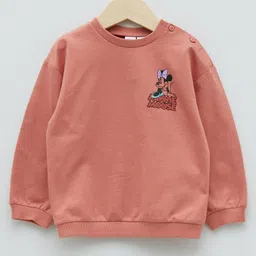 LC Waikiki Mickey & Friends Featuring Full Sleeves Minnie Mouse Printed Sweatshirt - Dusty Rose Pink-picture-28