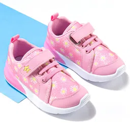 Cute Walk by Babyhug Velcro Closure Sneaker Shoes With Floral Print - Pink-picture-33