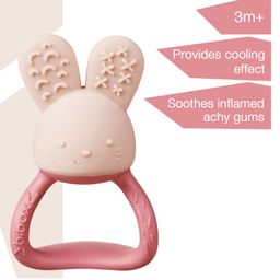 b.box Chill + Fill Sensory Teether - Refillable Cooling Relief for Teething Babies - Textured Silicone, Easy-Grip - Blush Pink-11