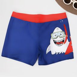 Yellow Bee Shark Printed Shorts - Blue-image-29