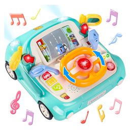 NEGOCIO Multifunctional toy car with steering wheel, sound and lights for kids- PACK OF 1- COLOR MAY VARY-21