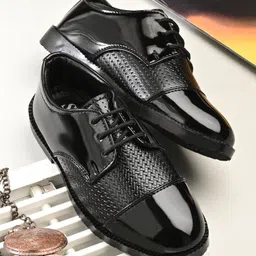 Stefens Textured Lace Ups Oxford Shoes - Black-picture-49