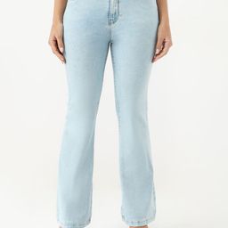 Kraus Jeans Women Flared High-Rise Light Fade Jeans-image-38