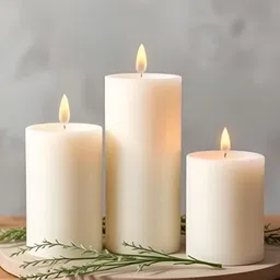 Aromatic Fables Off White 3 Pieces Jasmine Scented Pillar Candles-19