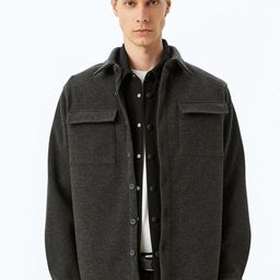 Koton Men Colourblocked Longline Denim Jacket-picture-0