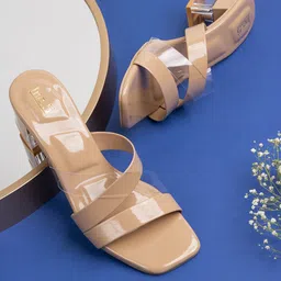 Inc 5 Women Block Transparent Square Toe Sandals-44