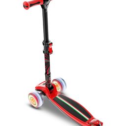 Tygatec 3 Wheel Premium Smart Kick Scooter with Fold-able & Height Adjustable Handle for Girls and Boys ( Red) image 3
