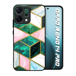 QRIOH Seamless Green Marble Printed Oppo Reno14 Pro 5G Back Case Mobile Accessories-picture-3