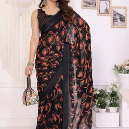 ROOP SUNDARI SAREES Floral Printed Ready to Wear Saree-image-4