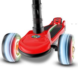 Tygatec 3 Wheel Premium Smart Kick Scooter with Fold-able & Height Adjustable Handle for Girls and Boys ( Red) image 4