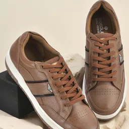 Woodland Men Lace-Ups Leather Sneakers-picture-30