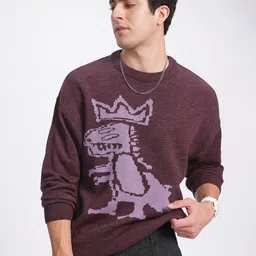 glitchez Urban Dreamer Graphic Oversized Pullover-image-27