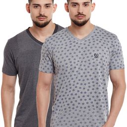 VIMAL JONNEY Men Pack of 2 V-Neck T-shirts-image-71