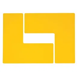 BRADY Floor Marking Tape L Shape Solid Yellow No Legend 4 x 10 inch x 8 mm, 12D518 (Pack of 20)-image-91