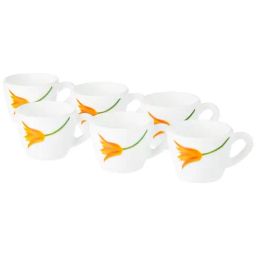 Larah by Borosil Multicolor Ceramic Opalware Tea Cup - Set of 6 90ml-21
