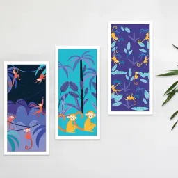 Art Street Blue Synthetic Wood Wall Art For Home D¿cor-image-42