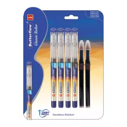 Cello Butterflow Roller Pen Cap Closure Type Blue & Black Ink, 8907234015478 (Each 1 Kit)-image-88