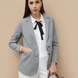 Code by Lifestyle Grey Plain Jacket-35
