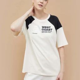 Kappa White Cotton Regular Fit Printed Sports T-Shirt-image-31