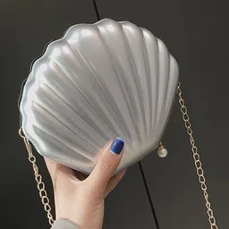 DressBerry Textured Half Moon Clutch With Shoulder Strap-49