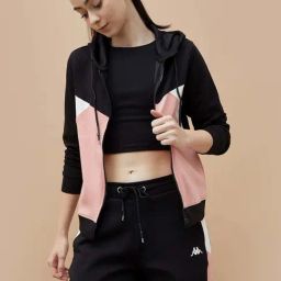 KAPPA Black & Pink Color-Block Jacket-image-38