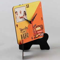 FNP Multicolor MDF Personalised My Dad My Hero Table Clock image 3