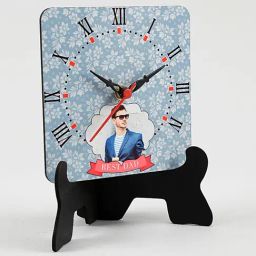 FNP Multicolor MDF Personalised Best Dad Table Clock image 3