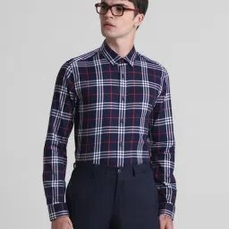 Jack & Jones Mood Indigo Cotton Slim Fit Checks Shirt-picture-17