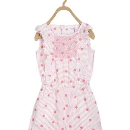 Elle Kids Pink Cotton Printed Jumpsuit-image-38