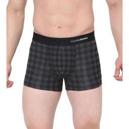 UnderJeans by Spykar Black Checks Trunks-picture-17