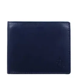 Kara Blue Leather Bi Fold Wallet for Men-image-48