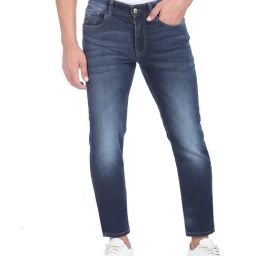 U.S. Polo Assn. Dark Blue Slim Fit Lightly Washed Jeans-image-29