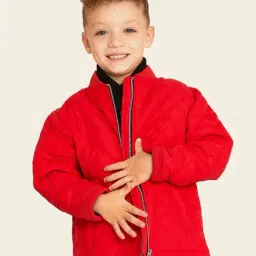Cherry Crumble By Nitt Hyman Kids Red Quilted Jacket-image-78