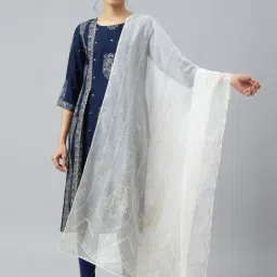Wishful by W White Embroidered Dupatta-picture-22