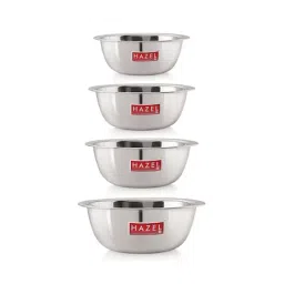 HAZEL Silver Stainless Steel Mixing Bowl - Set of 4 (2.1L)-35