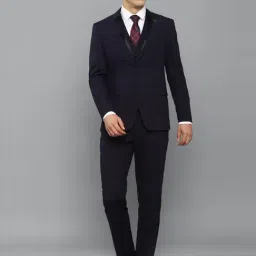 Allen Solly Navy Slim Fit Three Piece Suit-picture-17