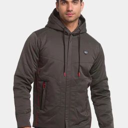 Being Human Brown Regular Fit Quilted Hooded Jackets-image-77