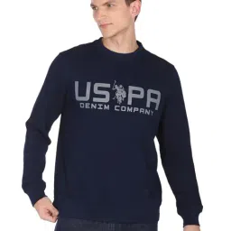U.S. Polo Assn. Navy Blue Cotton Regular Fit Printed Sweatshirt-picture-16
