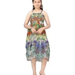 Aarika Kids Green & Blue Printed Dress-picture-18