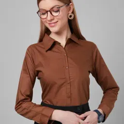 Style Quotient Brown Cotton Regular Fit Shirt-image-86